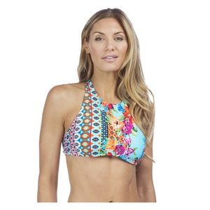 NWOT LA BLANCA Garden Mosaic' Halter Bikini Set 4